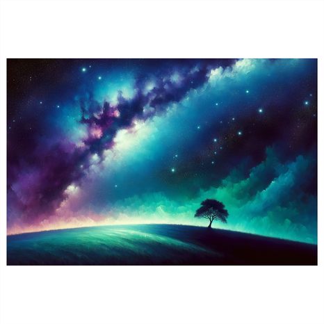 OBRAZ MAGICKÝ STROM ŽIVOTA V NOCI - OBRAZY STROMY ŽIVOTA - OBRAZY