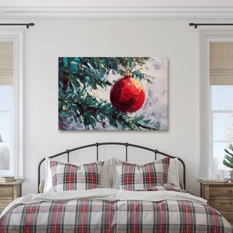 OBRAZ SVÁTEČNÍ OZDOBA NA STROMĚ - VÁNOČNÍ A ZIMNÍ OBRAZY - OBRAZY