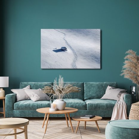 OBRAZ ZASNĚŽENÁ KRAJINA S CHALOUPKOU - VÁNOČNÍ A ZIMNÍ OBRAZY - OBRAZY