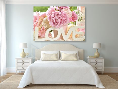 OBRAZ S ROMANTICKÝM NÁPISEM LOVE - OBRAZY S CITÁTY A NÁPISY - OBRAZY