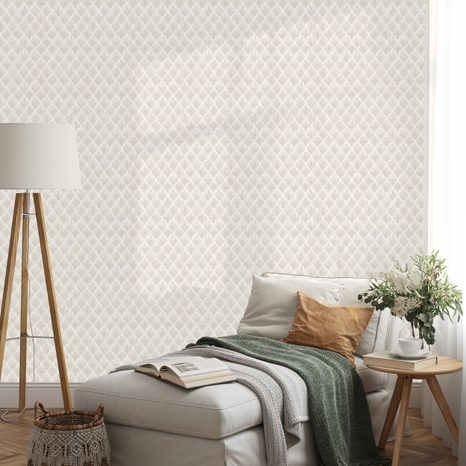 SAMOLEPÍCÍ TAPETA SVĚTLÉ BÉŽOVÉ GEOMETRICKÉ VZORY - ΤΑΠΕΤΣΑΡΊΑ ΜΕ ΣΧΈΔΙΑ - ΤΑΠΕΤΣΑΡΊΕΣ