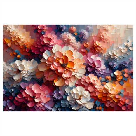 OBRAZ PESTROBAREVNÁ KVĚTINOVÁ HARMONIE - OBRAZY KVĚTŮ - OBRAZY