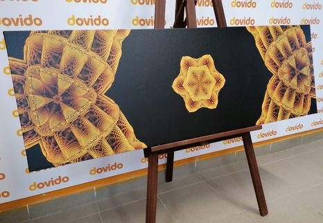 TABLOU MANDALA INTERESANTĂ AURIE - TABLOURI FENG SHUI - TABLOURI