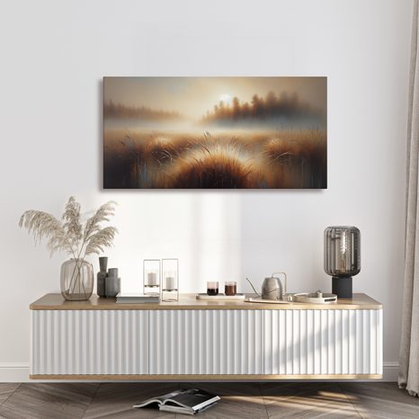 WANDBILD RUHIGES SCHILF - BILDER VON SONNENAUFGANG UND SONNENUNTERGANG - BILDER