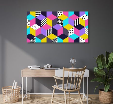 WANDBILD BUNTES MUSTER - POP-ART-BILDER - BILDER