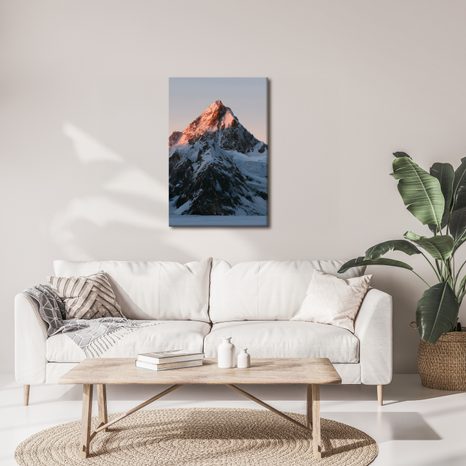 CANVASTAVLA MÄKTIGT ISBERG I ROSA SKEN - TAVLOR MED BERG - TAVLOR