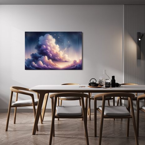 WANDBILD TRAUMHAFTE WOLKEN - BILDER VON SONNENAUFGANG UND SONNENUNTERGANG - BILDER