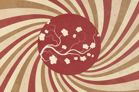 TAPETE ASIATISCHER GRUNGE-HINTERGRUND - VINTAGE- UND RETRO-TAPETEN - TAPETEN