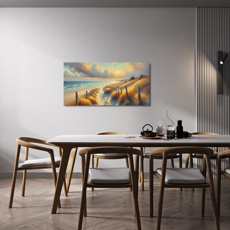 OBRAZ POBŘEŽÍ V TEPLÉM SVĚTLE - OBRAZY MOŘE A PLÁŽ - OBRAZY