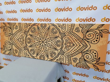 OBRAZ MANDALA SE STARODÁVNÝM NÁDECHEM - OBRAZY FENG SHUI - OBRAZY