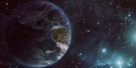 STAMPA SU TELA – PIANETA NELLO SPAZIO - QUADRI DELLO SPAZIO E DELLE STELLE - STAMPE E QUADRI