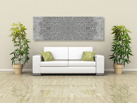 TABLOU ORNAMENT CIRCULAR GRI - TABLOURI FENG SHUI - TABLOURI