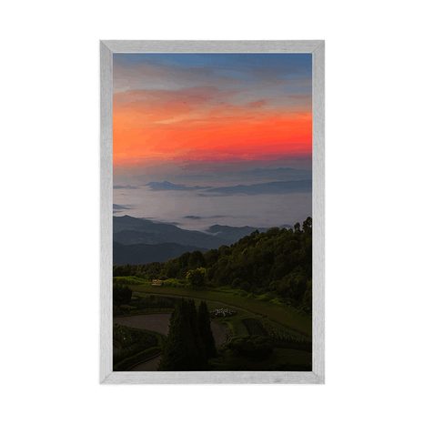 PLAGÁT VEČERNÝ ZÁPAD SLNKA NAD THAJSKOM - PRÍRODA - PLAGÁTY