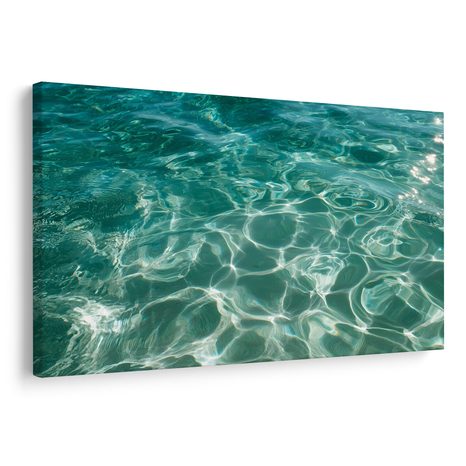 OBRAZ TURKUSOWA TAFLA W REFLEKSACH - OBRAZY MORZA I PLAŻY - OBRAZY