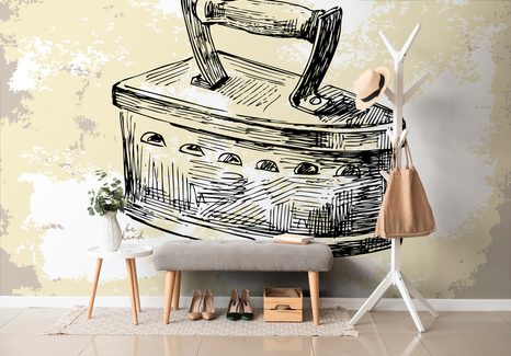 TAPETE RETRO-BÜGELEISEN - VINTAGE- UND RETRO-TAPETEN - TAPETEN