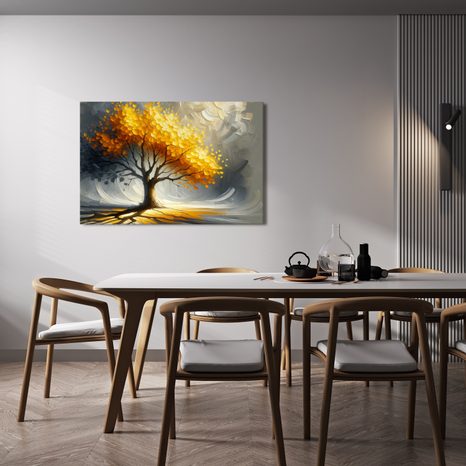 WANDBILD HERBSTLICHER LEBENSBAUM IM GLANZ - BILDER BÄUME DES LEBENS - BILDER