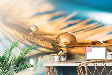 TAPETA KAPKA VODY NA PÍRKU - TAPETY PŘÍRODA - TAPETY