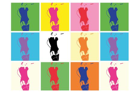 TAPETE SCHÖNHEIT EINER FRAU ALS POP-ART - POP-ART-TAPETEN - TAPETEN