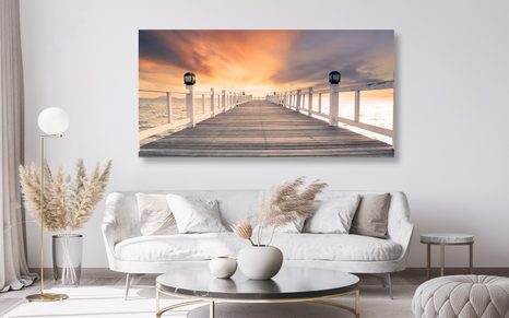 OBRAZ STARÉ DŘEVĚNÉ MOLO - OBRAZY PŘÍRODY A KRAJINY - OBRAZY