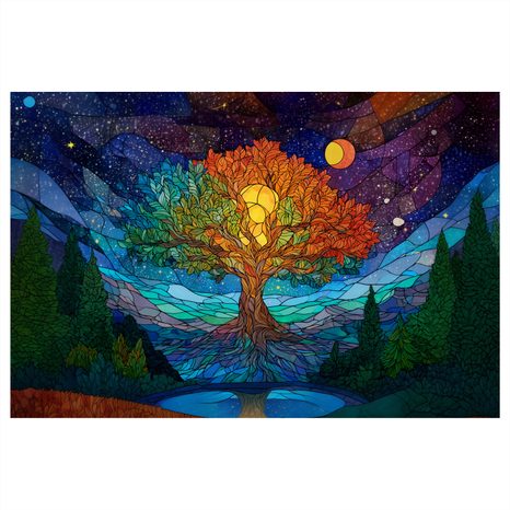 OBRAZ STROM ŽIVOTA POD HVĚZDAMI - OBRAZY STROMY ŽIVOTA - OBRAZY