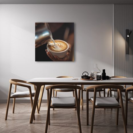 OBRAZ ELEGANCE KÁVY S PĚNOU - OBRAZY JÍDLA A NÁPOJE - OBRAZY