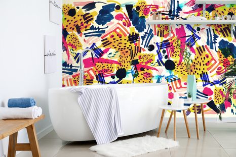 SAMOLEPÍCÍ TAPETA POP ART ABSTRAKCE - SAMOLEPÍCÍ TAPETY - TAPETY