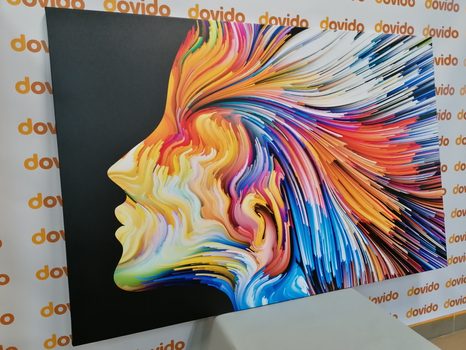 WANDBILD FARBIGES FRAUENPROFIL - ABSTRAKTE BILDER - BILDER