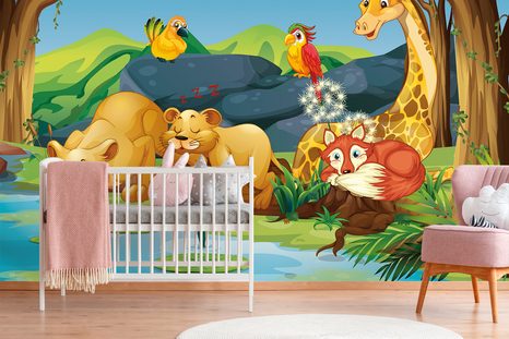 TAPETE WILDE TIERE AM TEICH - TAPETEN - 🔥 TOTALAUSVERKAUF