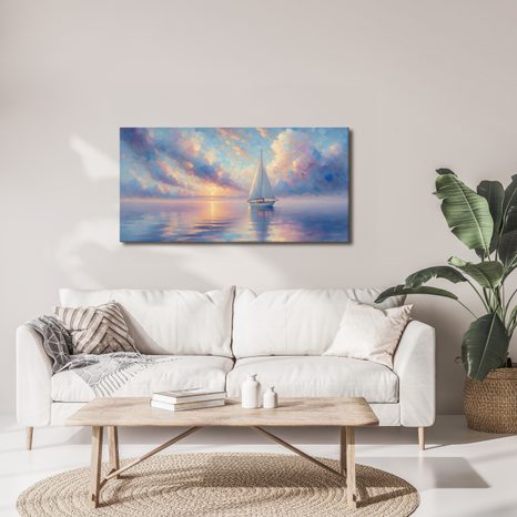 OBRAZ ROMANTICKÁ PLACHETNICE - OBRAZY MOŘE A PLÁŽ - OBRAZY