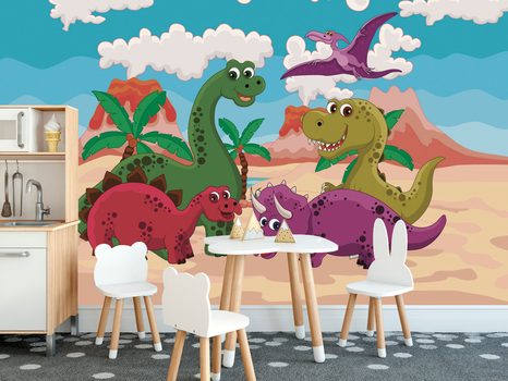 TAPETA SVĚT DINOSAURŮ - DĚTSKÉ TAPETY - TAPETY