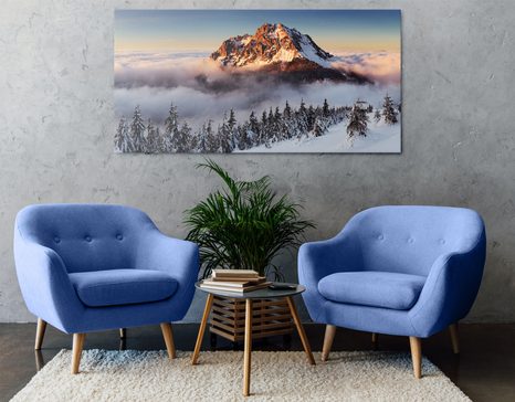 SLIKA KRKONOŠI V SNEŽNI ODEJI - SLIKE NARAVE IN POKRAJINE - SLIKE