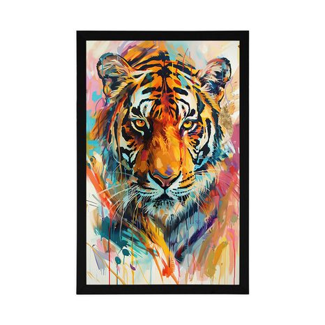 PLAKÁT TYGR S IMITACÍ MALBY - LEVY A TYGŘI - PLAKÁTY