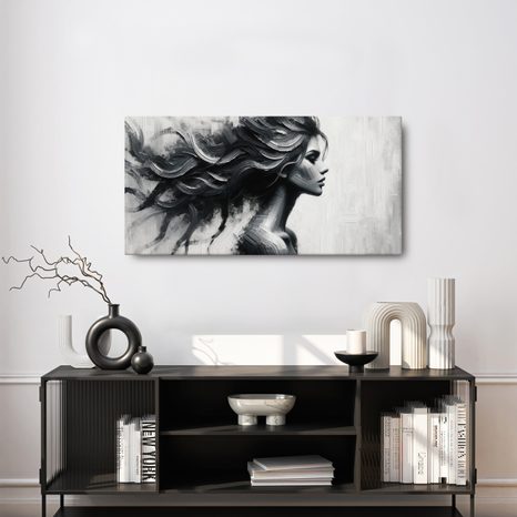 OBRAZ DYNAMICKÉ VLASY V POHYBU - OBRAZY ŽENY - OBRAZY