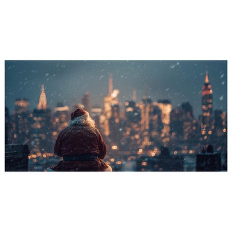 OBRAZ SVÁTEČNÍ NOC VE MĚSTĚ - VÁNOČNÍ A ZIMNÍ OBRAZY - PICTURES