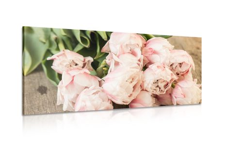 CANVAS PRINT ROMANTIC BOUQUET OF FLOWERS - PICTURES FLOWERS - PICTURES