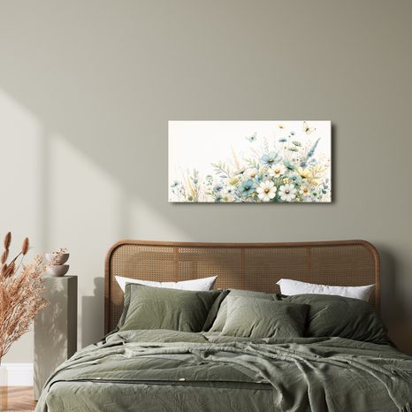 WANDBILD PASTELLFARBENE WILDBLUMEN - BILDER BLUMEN - BILDER