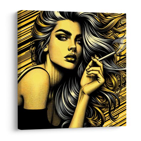 WANDBILD FRAU MIT WELLIGEM HAAR - WANDBILDER FRAUEN - BILDER