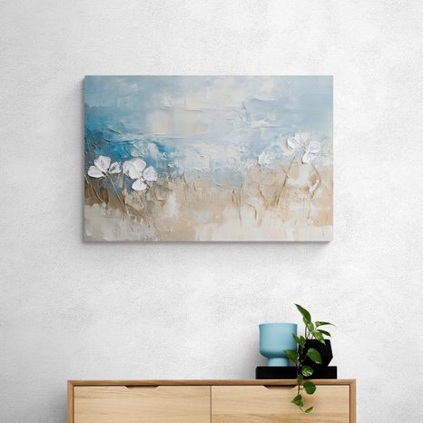 OBRAZ IMITÁCIA OLEJOMAĽBY PLÁŽE A OBLOHY - ABSTRAKTNÉ OBRAZY - OBRAZY