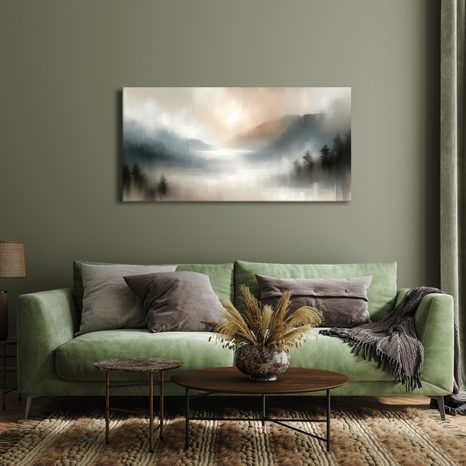 WANDBILD STILLEN TAL IM NEBEL - ABSTRAKTE BILDER - BILDER
