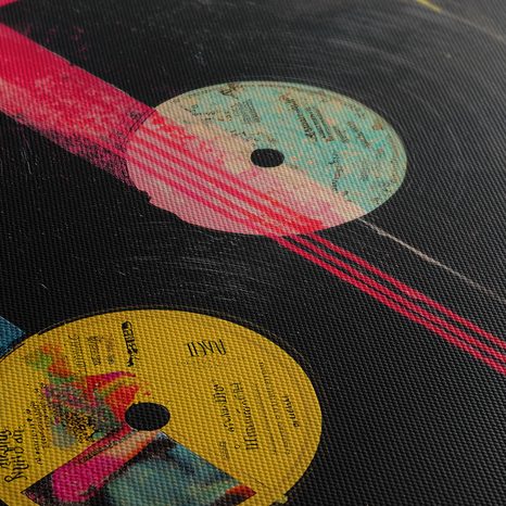 5-DÍLNÝ OBRAZ RETRO VINYLOVÉ DESKY - HUDEBNÍ OBRAZY - PICTURES