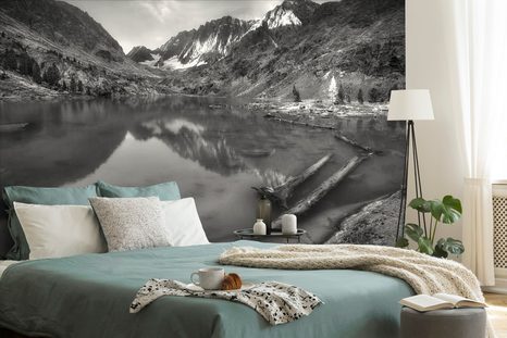 FOTOTAPETA MAJESTÁTNÍ ČERNOBÍLÉ HORY - ČERNOBÍLÉ TAPETY - TAPETY