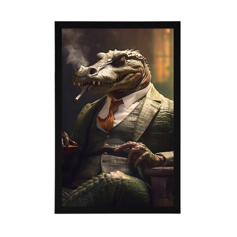 PLAKÁT ZVÍŘECÍ GANGSTER KROKODÝL - ZVÍŘECÍ GANGSTEŘI - PLAKÁTY