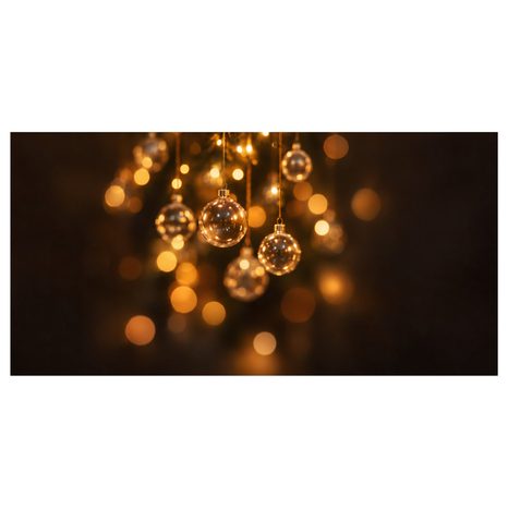 CANVASTAVLA GLITTRANDE JULKULOR I VARM BOKEH - JUL- OCH VINTERTAVLOR - TAVLOR