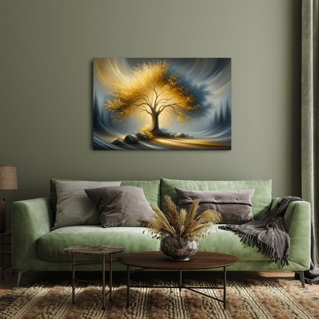 OBRAZ ZLATÝ STROM ŽIVOTA V KRAJINĚ - OBRAZY - TOTÁLNÍ VÝPRODEJ 🔥