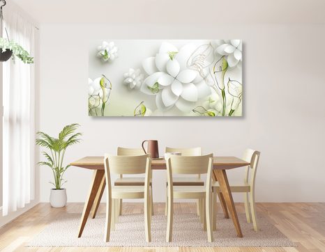 КАРТИНА НА ПЛАТНО – АБСТРАКТНИ ЦВЕТЯ - АБСТРАКТНИ КАРТИНИ - КАРТИНИ