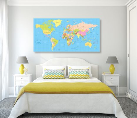 TABLOU HARTA PE UN FUNDAL ALBASTRU - TABLOURI CU HĂRȚI - TABLOURI