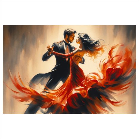 FOTO OP CANVAS DANS IN VURIGE OMARMING - SCHILDERIJEN - MEGA UITVERKOOP TOT 70% 🔥
