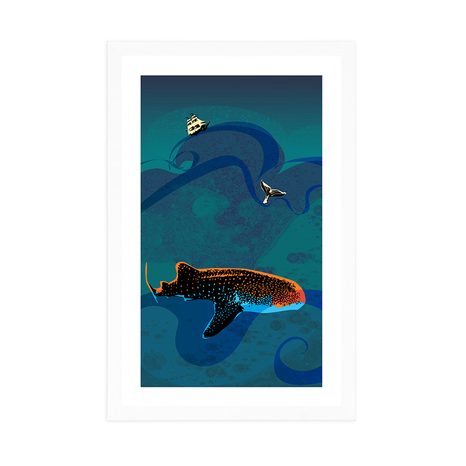 POSTER MIT PASSEPARTOUT LEBEN UNTER DEM MEER - MOTIVE AUS UNSERER WERKSTATT - POSTER