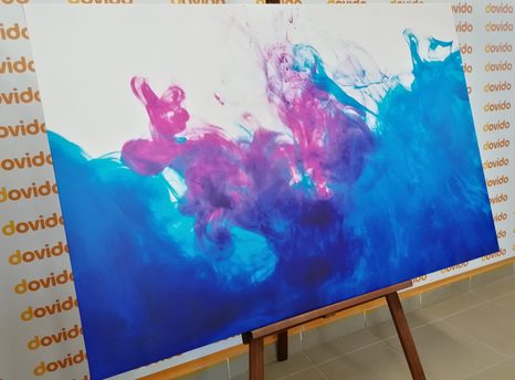 КАРТИНА НА ПЛАТНО – МАСТИЛО В СИНЬО-ЛИЛАВИ НЮАНСИ - АБСТРАКТНИ КАРТИНИ - КАРТИНИ