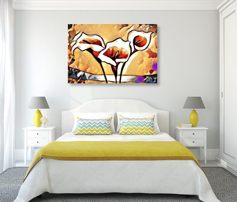 OBRAZ UMĚLECKÉ ETNO KALY - OBRAZY KVĚTŮ - OBRAZY